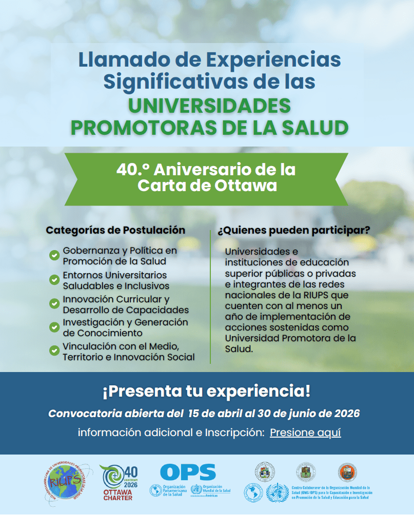 Llamado de Experiencias Significativas de las Universidades Promotoras de la Salud